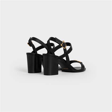 celine triomphe sandals black